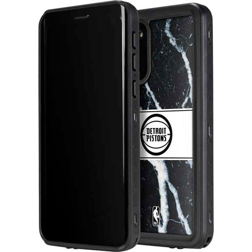 NBA Detroit Pistons Marble Galaxy S20 Plus Waterproof Case