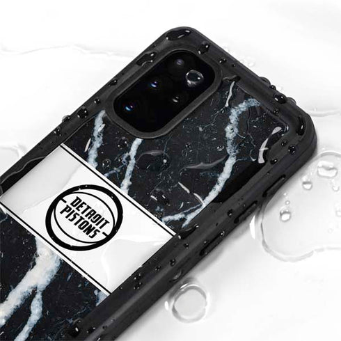 NBA Detroit Pistons Marble Galaxy S20 Plus Waterproof Case
