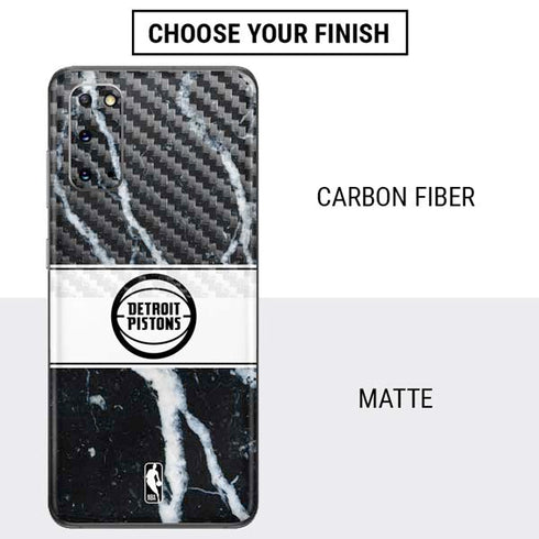 NBA Detroit Pistons Marble Galaxy S20 Skin