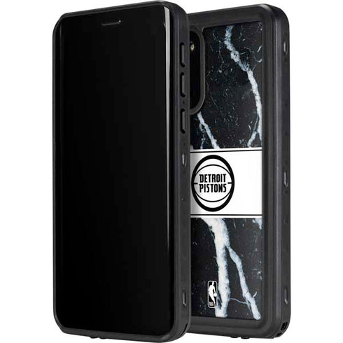 NBA Detroit Pistons Marble Galaxy S20 Waterproof Case