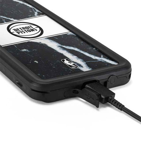 NBA Detroit Pistons Marble Galaxy S20 Waterproof Case