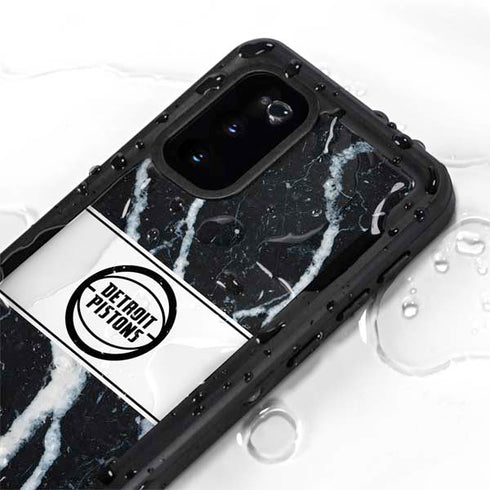 NBA Detroit Pistons Marble Galaxy S20 Waterproof Case