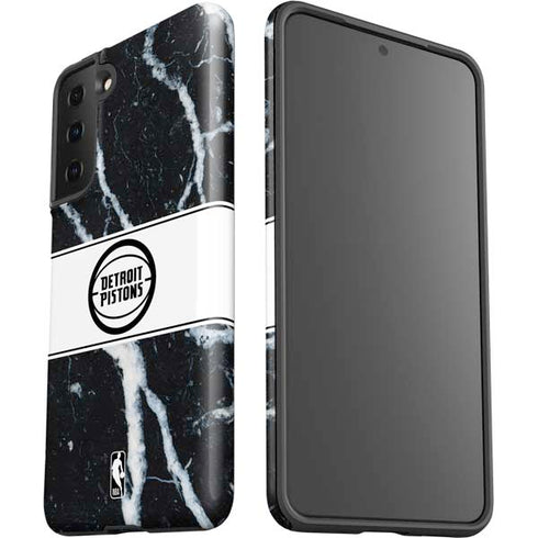 NBA Detroit Pistons Marble Galaxy S21 FE Pro Case