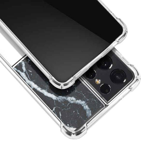 NBA Detroit Pistons Marble Galaxy S21 Ultra 5G Clear Case
