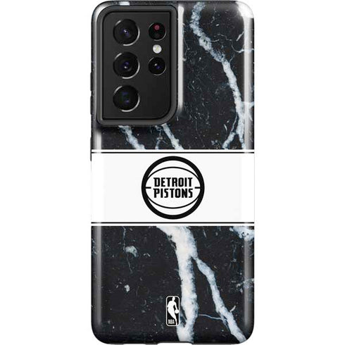 NBA Detroit Pistons Marble Galaxy S21 Ultra 5G Pro Case