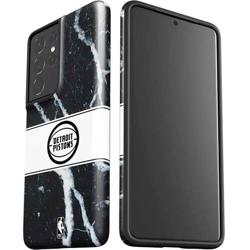 NBA Detroit Pistons Marble Galaxy S21 Ultra 5G Pro Case