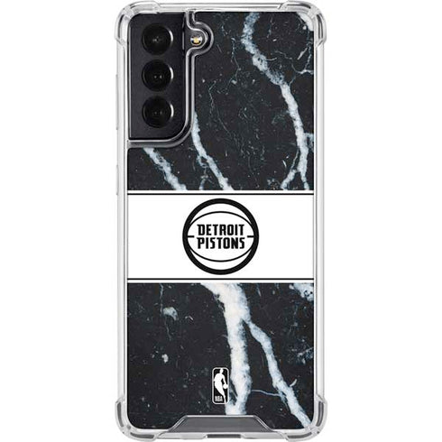 NBA Detroit Pistons Marble Galaxy S22 Clear Case