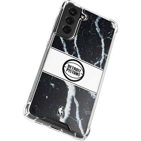 NBA Detroit Pistons Marble Galaxy S22 Clear Case