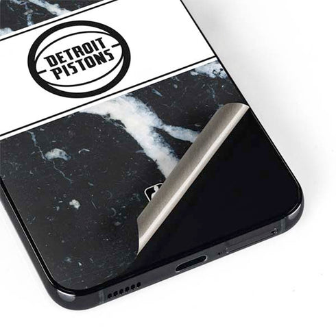 NBA Detroit Pistons Marble Galaxy S22 Skin