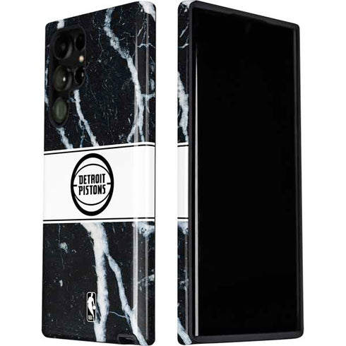 NBA Detroit Pistons Marble Galaxy S22 Ultra Pro Case