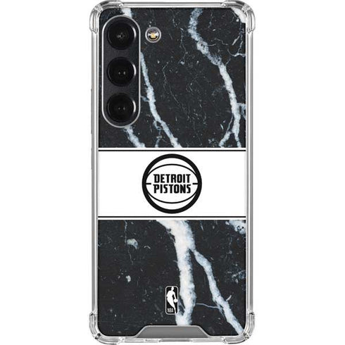 NBA Detroit Pistons Marble Galaxy S23 Clear Case