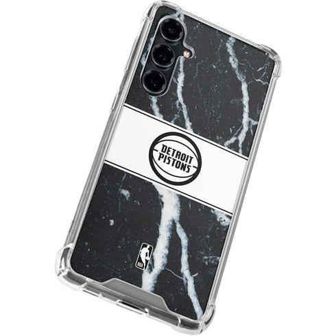NBA Detroit Pistons Marble Galaxy S23 FE Clear Case