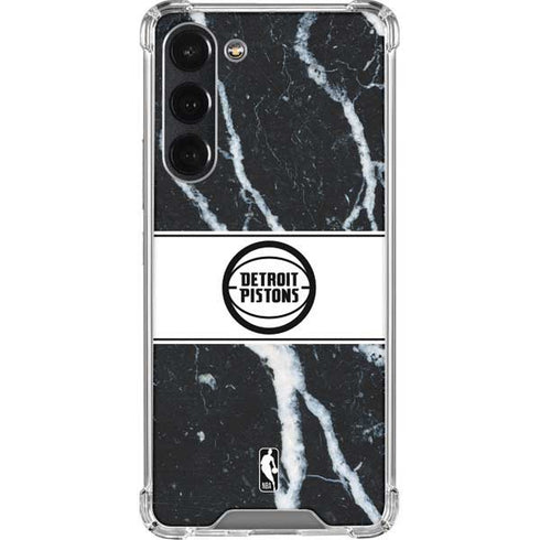 NBA Detroit Pistons Marble Galaxy S23 Plus Clear Case