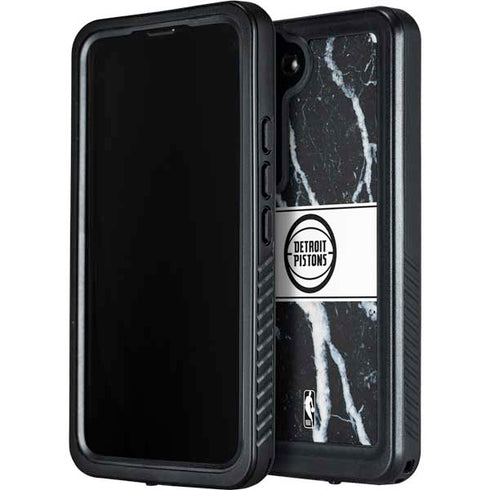 NBA Detroit Pistons Marble Galaxy S23 Plus Waterproof Case