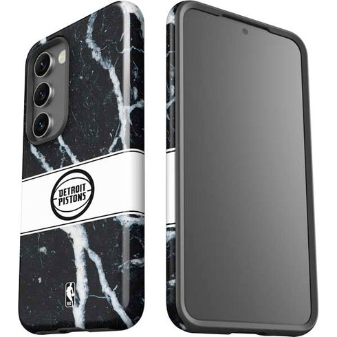 NBA Detroit Pistons Marble Galaxy S23 Pro Case