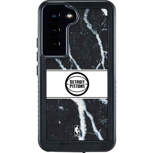 NBA Detroit Pistons Marble Galaxy S23 Waterproof Case