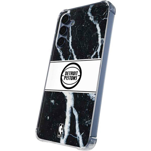 NBA Detroit Pistons Marble Galaxy S24 Clear Case