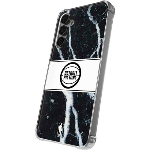 NBA Detroit Pistons Marble Galaxy S24 Plus Clear Case