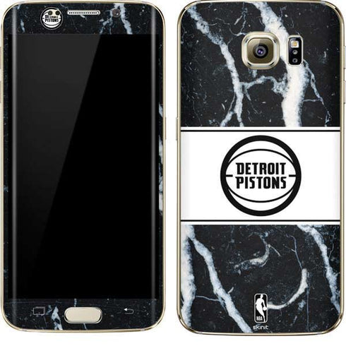 NBA Detroit Pistons Marble Galaxy S7 Edge Skin