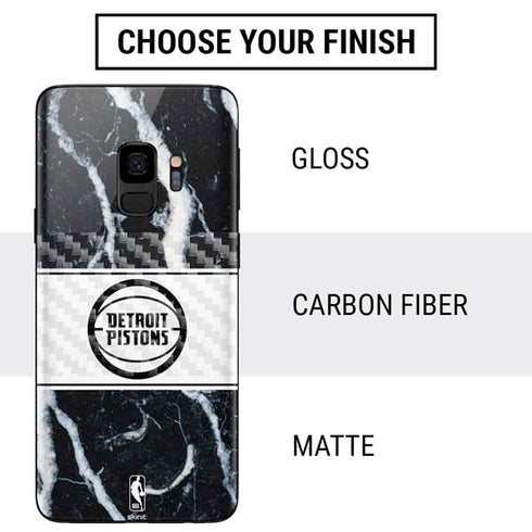 NBA Detroit Pistons Marble Galaxy S9 Skin