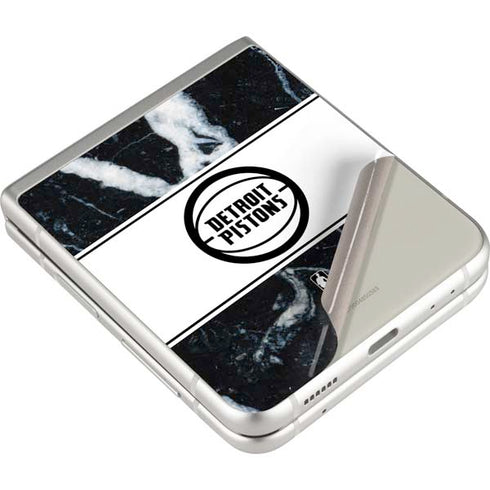 NBA Detroit Pistons Marble Galaxy Z Flip3 5G Skin