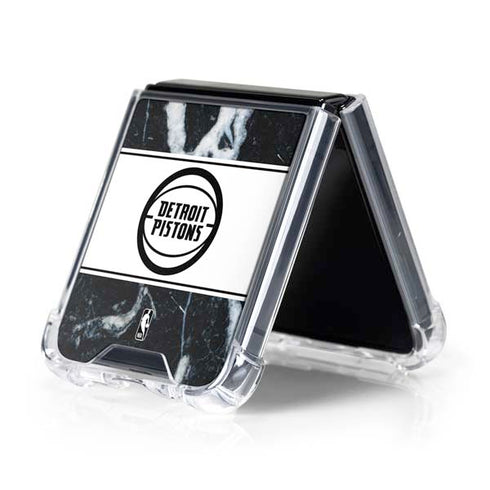 NBA Detroit Pistons Marble Galaxy Z Flip5 5G Clear Case