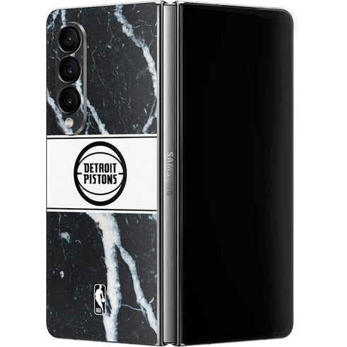 NBA Detroit Pistons Marble Galaxy Z Fold4 5G Skin