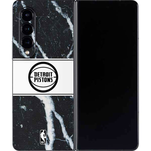 NBA Detroit Pistons Marble Galaxy Z Fold4 5G Skin