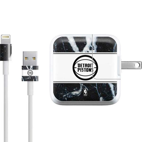 NBA Detroit Pistons Marble iPad Charger (10W USB) Skin