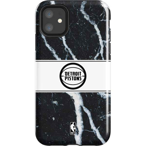 NBA Detroit Pistons Marble iPhone 11 Impact Case