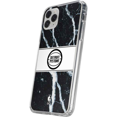 NBA Detroit Pistons Marble iPhone 11 Pro Clear Case