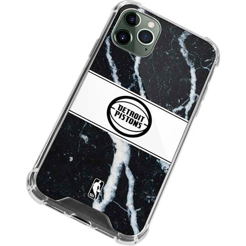 NBA Detroit Pistons Marble iPhone 11 Pro Max Clear Case