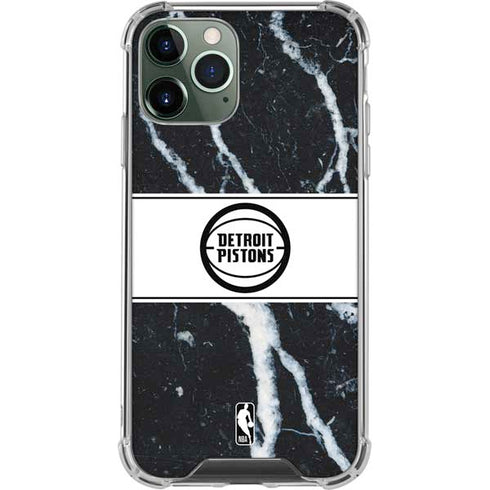 NBA Detroit Pistons Marble iPhone 11 Pro Max Clear Case