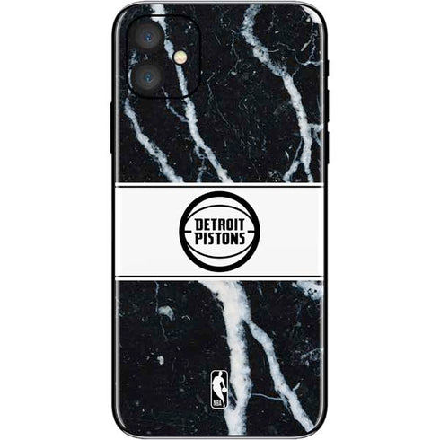 NBA Detroit Pistons Marble iPhone 11 Skin