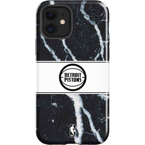 NBA Detroit Pistons Marble iPhone 12 Impact Case