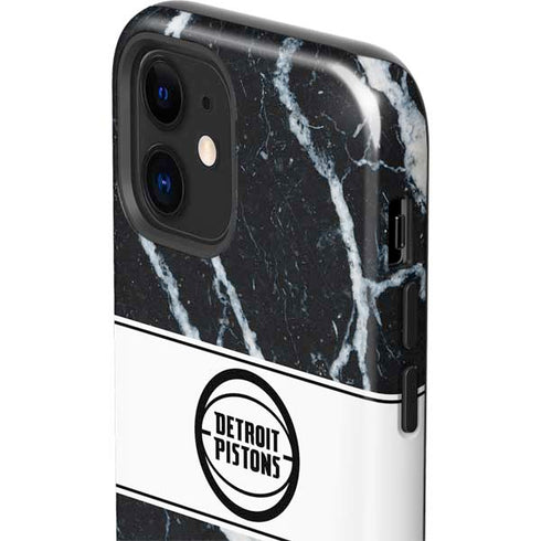 NBA Detroit Pistons Marble iPhone 12 Impact Case