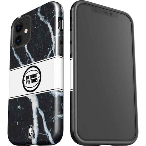 NBA Detroit Pistons Marble iPhone 12 Impact Case