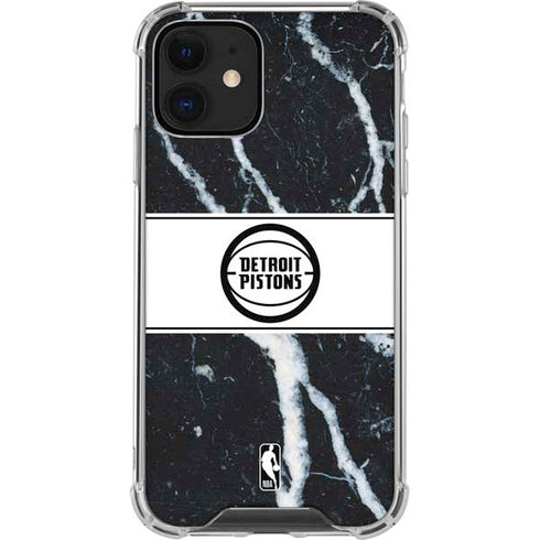 NBA Detroit Pistons Marble iPhone 12 Mini Clear Case