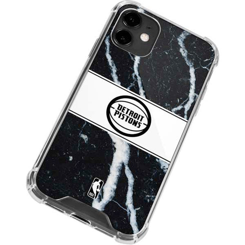 NBA Detroit Pistons Marble iPhone 12 Mini Clear Case