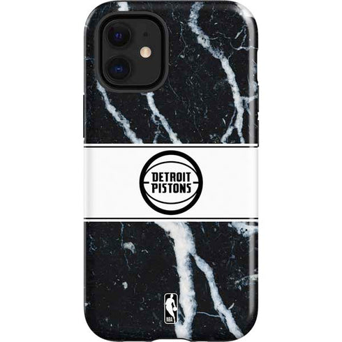 NBA Detroit Pistons Marble iPhone 12 Mini Impact Case