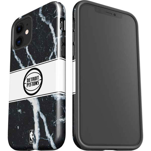 NBA Detroit Pistons Marble iPhone 12 Mini Impact Case