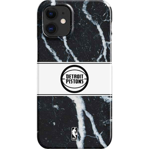 NBA Detroit Pistons Marble iPhone 12 Mini Lite Case