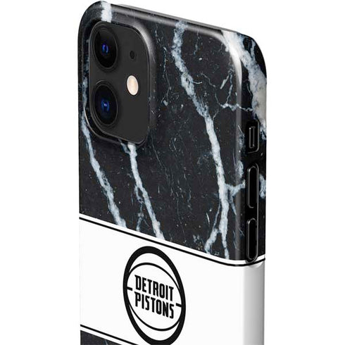 NBA Detroit Pistons Marble iPhone 12 Mini Lite Case