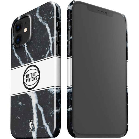 NBA Detroit Pistons Marble iPhone 12 Mini Lite Case