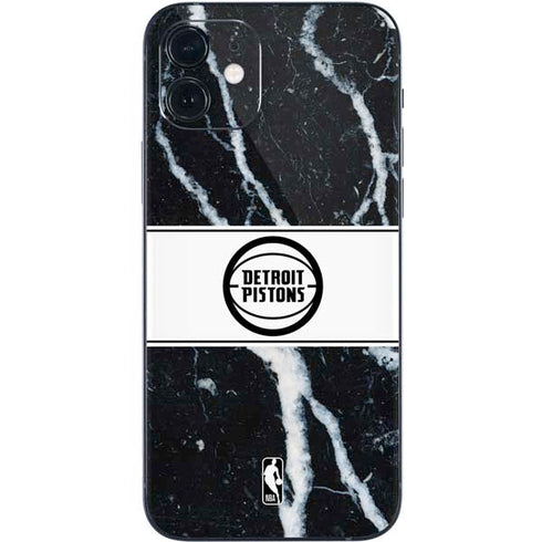 NBA Detroit Pistons Marble iPhone 12 Mini Skin