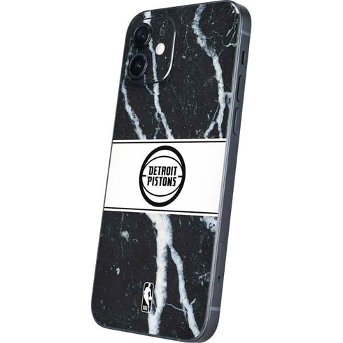 NBA Detroit Pistons Marble iPhone 12 Mini Skin