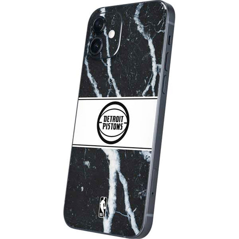 NBA Detroit Pistons Marble iPhone 12 Skin