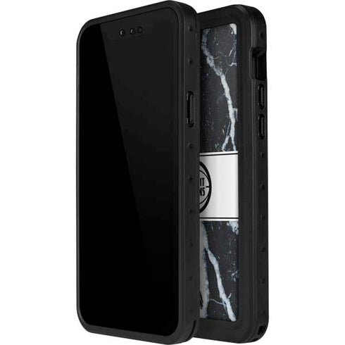 NBA Detroit Pistons Marble iPhone 12 Waterproof Case