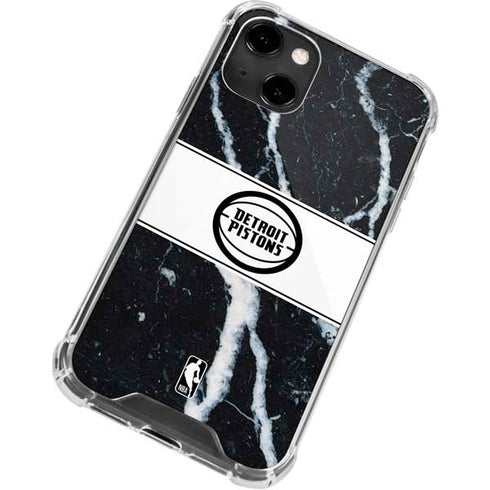 NBA Detroit Pistons Marble iPhone 13 Clear Case