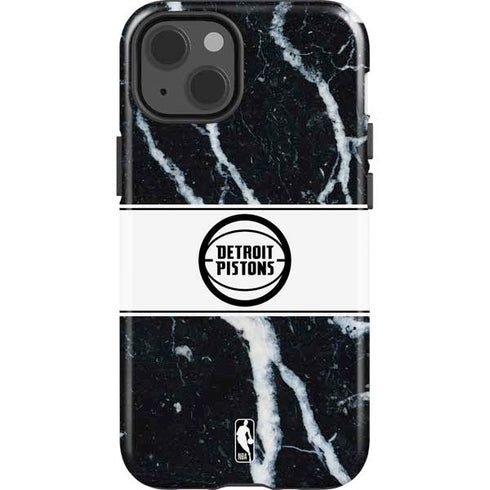 NBA Detroit Pistons Marble iPhone 13 Impact Case